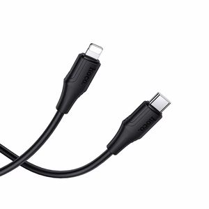 Силиконовый кабель USB C – Lightning Hoco 27W 1 m X124 черный
