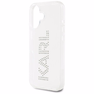 Karl Lagerfeld IML Rhinestones Logo iPhone 16 Ümbris - Läbipaistev