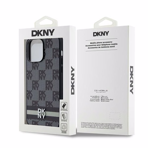DKNY Leather Checkered Mono Pattern & Printed Stripes Ümbris jaoks iPhone 14 Pro Max - Must