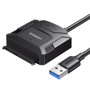 Ugreen CR108 2.5'' / 3.5'' kõvaketta adapterkaabel (USB-A 3.0 - SATA) - must