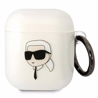 Karl Lagerfeld KLA2HNIKTCT AirPods 1/2 cover läbipaistev Karl`s Head