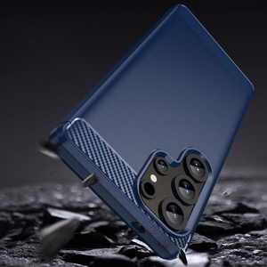 Carbon Ümbris jaoks Samsung Galaxy S25 Ultra - sinine
