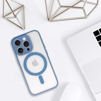 Acrylic Color Magsafe Ümbris jaoks Iphone 13 Pro light sinine