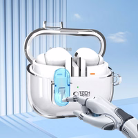 Tech-Protect FlexAir Ümbris with Carabiner jaoks Samsung Galaxy Buds 3 / 3 Pro - läbipaistev