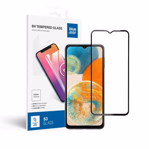 Karastatud klaas to Samsung Galaxy A23 5G (full glue / Ümbris friendly) sinine Star 5D must