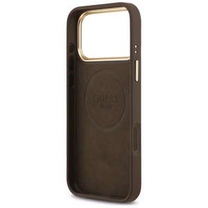 Guess 4G Logo Plate MagSafe Ümbris jaoks iPhone 17 Pro Max - Brown