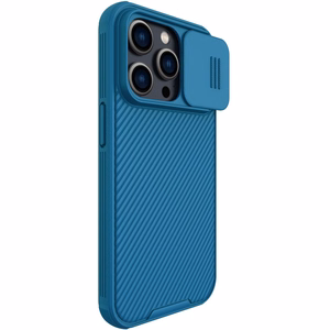 Nillkin CamShield Pro Case iPhone 14 Pro soomustatud kaitsekate Kaamera kaitse sinine
