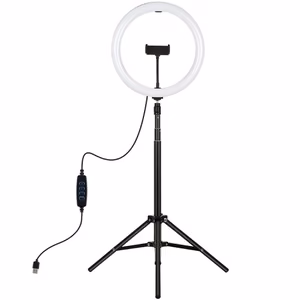 LED Ring Lamp 30cm koos Tripod Mount Up To 1.65m, phone clamp, USB