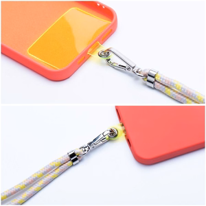 SWING (6mm) Phone lanyard, Phone pendant with adjustable length / cord length 165cm (max 82.5cm in the loop) / on the shoulder or neck - hall-kollane