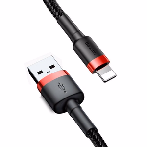 Baseus Cafule USB Lightning Cable 1,5A 2m (Must+Punane)