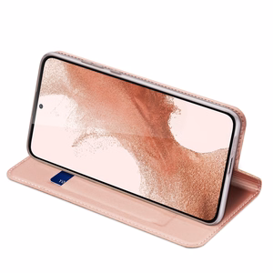 Dux Ducis Skin Pro ümbris jaoks Samsung Galaxy S23+ flip cover card wallet stand roosa
