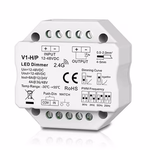 V1-H/P kontroller, 12-48V, 1x 8A, nupudimmer