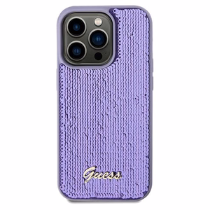 Guess Sequin Script Metal чехол для iPhone 13 Pro Max - фиолетовый