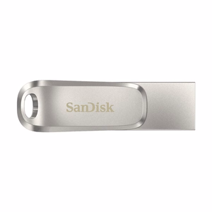 SanDisk Ultra Dual Drive Luxe USB mälupulk 256 GB USB Type-A / USB Type-C 3.2 Gen 1 roostevaba teras