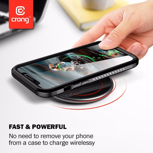 Crong PowerSpot Qi 15 W USB-C juhtmevaba laadija karastatud klaasist kattega, varjumust