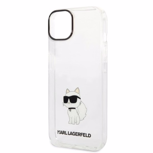 Karl Lagerfeld Ikonik Choupette ümbris jaoks iPhone 14 Plus - läbipaistev
