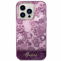 Guess Porcelain Collection ümbris jaoks iPhone 14 Pro Max - fuchsia