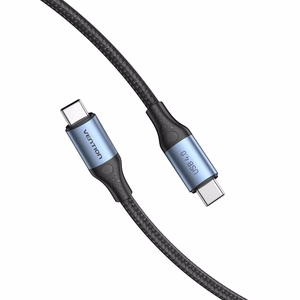 Vention USB 4.0 5A 40Gbps USB-C kuni USB-C kaabel, punutud, 1 m