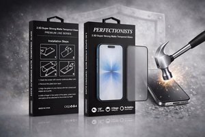 Perfectionists 2.5D Super Strong matt karastatud klaas Apple iPhone Air, must