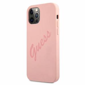 Guess GUHCP12LLSVSPI iPhone 12 Pro Max 6.7" roosa/roosa kõvakott Script Vintage