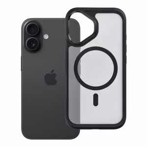 Чехол для iPhone 16 Forcell F-Protect Smoke Hybrid Premium совместимый с MagSafe черный