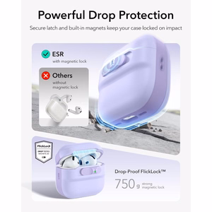 ESR Pulse HaloLock MagSafe  Apple AirPods 4 / 5 ümbris, lilla