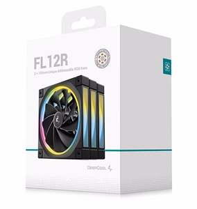 DeepCool FL12R 3-in-1 arvutikorpuse ventilaator 12 cm must 3 tk