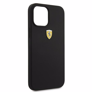 Ferrari FESSIHCP12LBK iPhone 12 Pro Max 6.7" чёрный/чёрный жёсткий чехол On Track Silicone