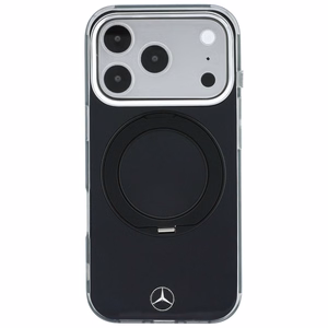 Mercedes Iconic Logo ümbris seadmele iPhone 18 Pro Max / 17 Pro Max, rõngastoega, MagSafe-ühilduv – must
