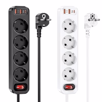 Power strip 1,8 m Hoco 4 sockets + 2 x USB A + USB C QC3.0 PD 3A 20W NS1 must