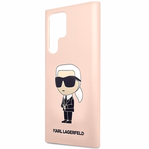Karl Lagerfeld KLHCS23LSNIKBCP Sam S23 S918 Ultra hardcase roosa/roosa Silicone Ikonik