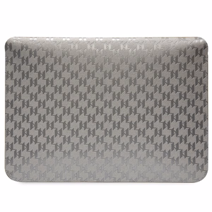 Karl Lagerfeld Saffiano Monogram Ikonik ümbris jaoks a 14" laptop - hõbedane