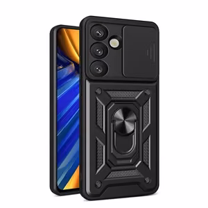 Hybrid Armor Camshield Ümbris with Stand and Camera Cover jaoks Infinix Note 50 Pro 4G - Must