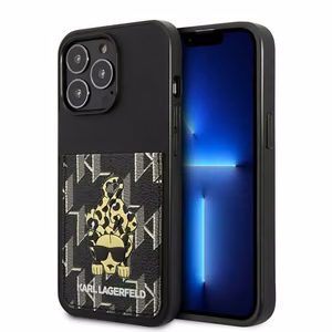 Karl Lagerfeld Karlimals Cardslot ümbris jaoks iPhone 13 Pro / iPhone 13 - must