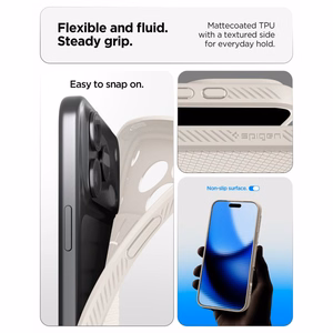 Spigen Liquid Air ümbris iPhone 17 Pro / 18 Pro jaoks, titaanivärvi