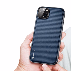 Dux Ducis Fino ümbris iPhone 14 Plus sinisest nailonist