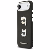 KARL LAGERFELD ümbris jaoks IPHONE 17 Air compatible with MagSafe KLHCP17MPSFDHPOK (FW Grained PU W/ K&C Heads Pins & Logo) must