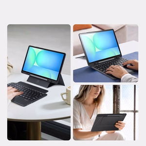 Dux Ducis DK-seeria taustvalgustusega klaviatuurümbris Samsung Tab S10 FE+ (Plus) jaoks, must