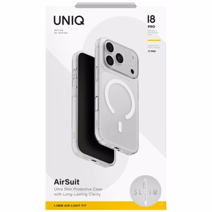 Uniq Hybrid Maglick Charging Airsuit ümbris iPhone 18 Pro / 17 Pro – läbipaistev