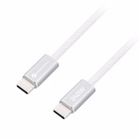 Cable USB C to USB C Forcell F-Energy QC4.0 PD 5A 240W Cafule Flat 1,2m CCFN23 white