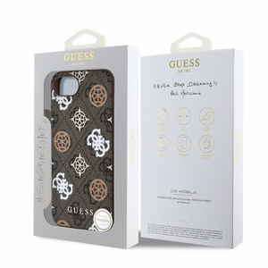 Guess PU 4G Peony ümbris with MagSafe jaoks iPhone 16e - brown