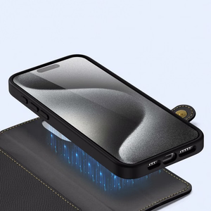 Dux Ducis Lawa Leather Ümbris jaoks iPhone 15 Pro - Must
