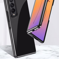 Plating Case ümbris Samsung Galaxy Z Fold 4 metallist raamiga sinine kate Samsung Galaxy Z Fold 4 jaoks