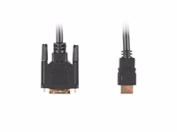 Lanberg CA-HDDV-10CC-0030-BK video cable adapter 3 m HDMI Type A (Standard) DVI-D must