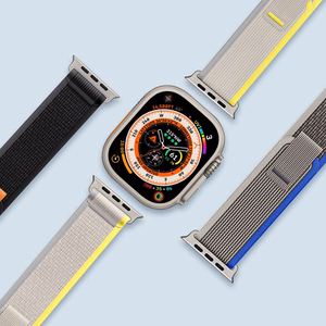 DUX DUCIS strap YJ nylon jaoks Apple Watch 42 / 44 / 45 / 49 mm must hall