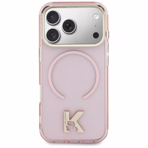 Karl Lagerfeld IML K Head Logo MagSafe Ümbris for iPhone 17 Pro - roosa