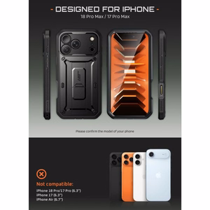 Supcase Unicorn Beetle Pro ümbris iPhone 18 Pro Max / 17 Pro Max – must