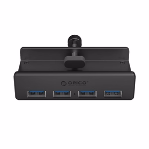 Orico MH4PU jaotur klamberkinnitusega 4x USB-A 3.0 - must