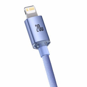 USB Кабель Baseus "CAJY000205" фиолетовый Type-C / Lightning 200см (до 20W)