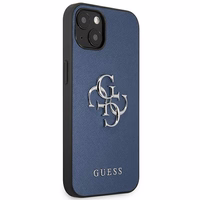 Guess GUHCP13SSA4GSBL iPhone 13 mini 5.4" sinine/sinine kõvakott Saffiano 4G metallist logo